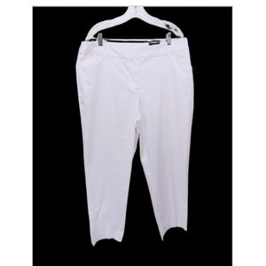 NWT Avenue Stretch Sateen Slim Leg Pants 16 White